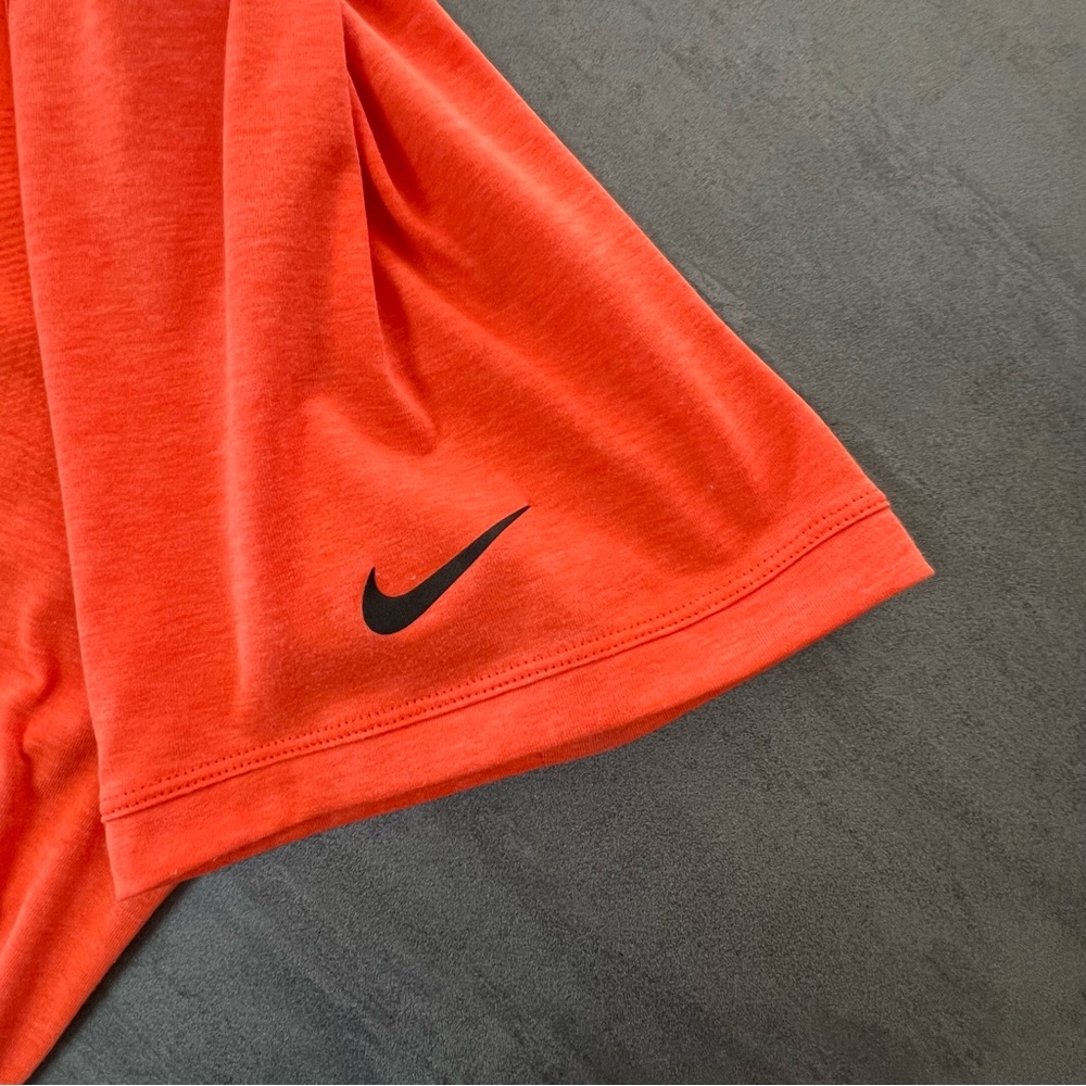 Men’s Nike Golf Standard Dri-Fit Orange Polo Shirt Men’s Size XXL Subtle Stripe - Picture 7 of 8